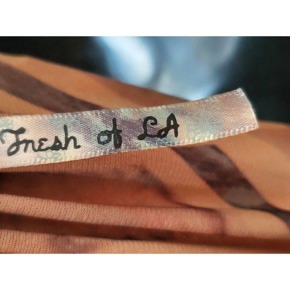 Fresh Of La Women's Brown Polyester V-Neck Sleeveless Long Maxi Dress Size 2X - Picture 8 of 10